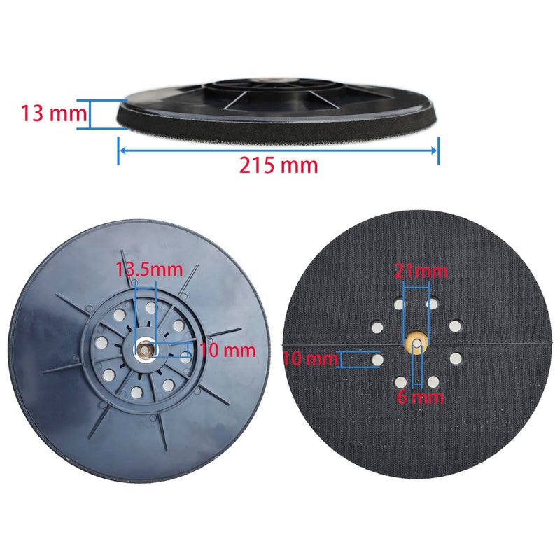 HTOOLPRO 9 Inch Drywall Sanding Pad for Drywall Sander, 8 Holes for Dust Pickup, Replacement Backing Pad Used with Hook and Loop Grinding Polishing Sanding Disc - Image 5